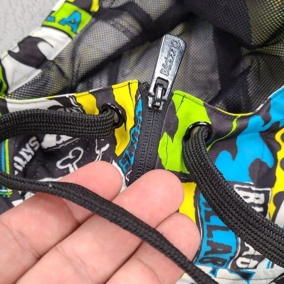 Billabong Jacket Mens Small Windbreaker Mesh Liner Cool Graphics‎ Hooded - Picture 7 of 12